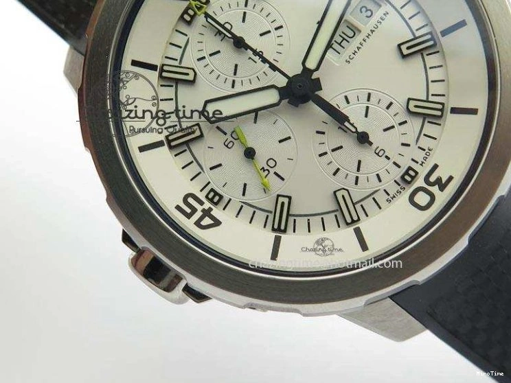 MIROTIME 0731 SportInspired Aquatimer Chrono IW376803 V6F 1:1 Best Edition White Dial On Rubber Strap A 7281
